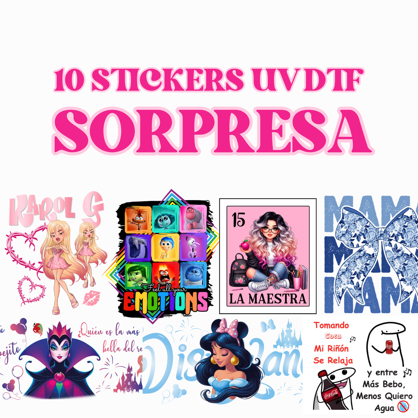 PAQUETE DE 10 STICKERS/ENVIO GRATIS